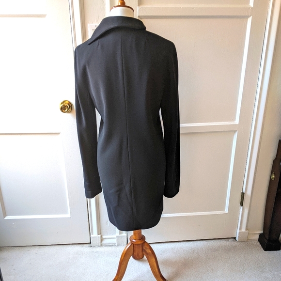 Krizia black vintage 80's wool jacket Sz M - Picture 4 of 9